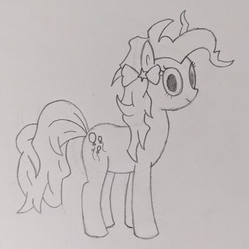 pinkie pie sketch with not so bubbly mane