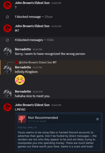 This is an actual interaction I just had on discord.